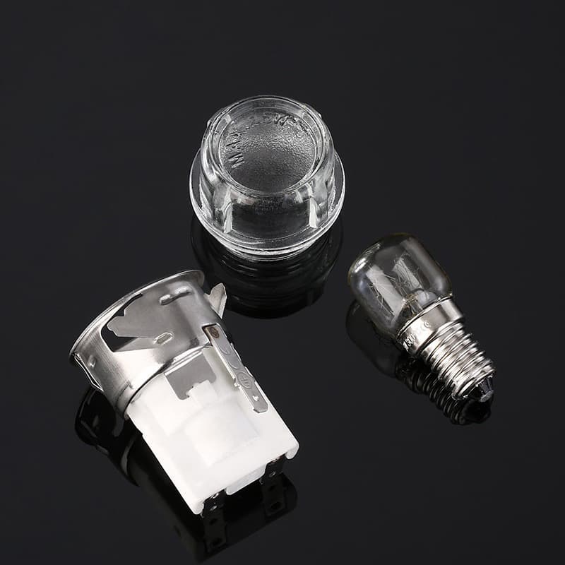2502 Oven Lamp Holder with 25W Halogen Tungsten Bulb E14 High-Frequency Ceramic Oven Lamp Ceramic Lamp Holder Resistant to High Temperatures up to 300 Degrees