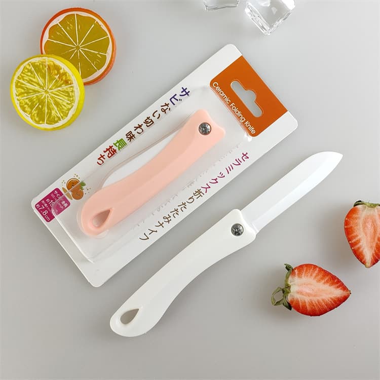 3.2-Inch Folding Ceramic Knife Ceramic Fruit Knife Folding Knife Outdoor Knife Portable Pocket Knife