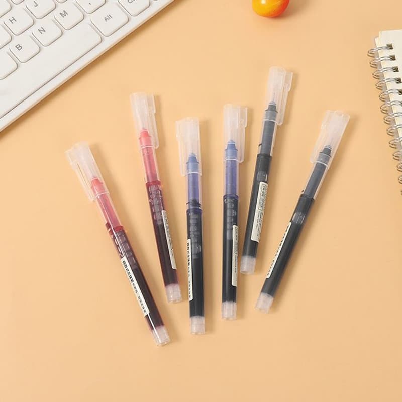 Direct Liquid Rollerball Pens, Full Needle Tip, High Capacity, Student Exam and Office Use, Quick-Drying Gel Pens, Wholesale Water Pens