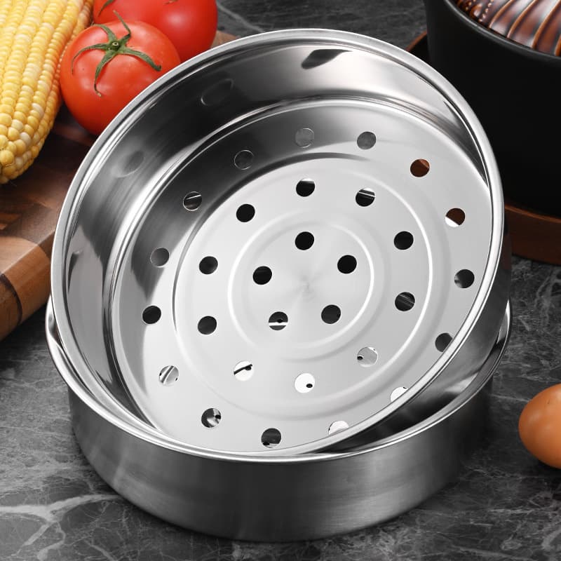 Stainless steel steamer basket steamer steamer steamer rack household thickening and deepening rice cooker inner drawer accessories