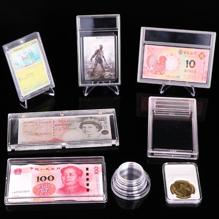 Zodiac gold foil commemorative banknote protection boxes, custom plastic magnetic hundred-note gold brick boxes, bank corporate gift sets