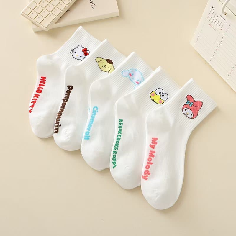 Women's Spring/Autumn Japanese Cartoon Cute Animal Socks, Korean Style 200N Women's No-Show Socks, Combed Cotton Socks, In-Stock Wholesale