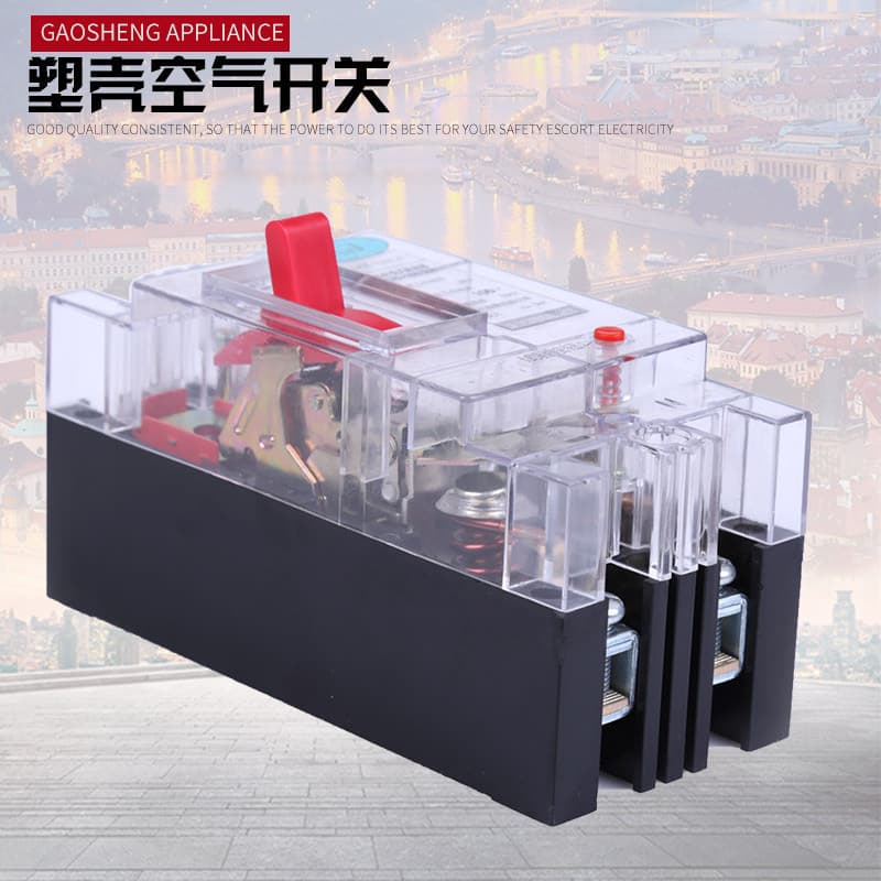 Manufacturer Wholesale DZ15 Molded Case Circuit Breaker, Transparent Shell Circuit Breaker Overload Protection Air Switch