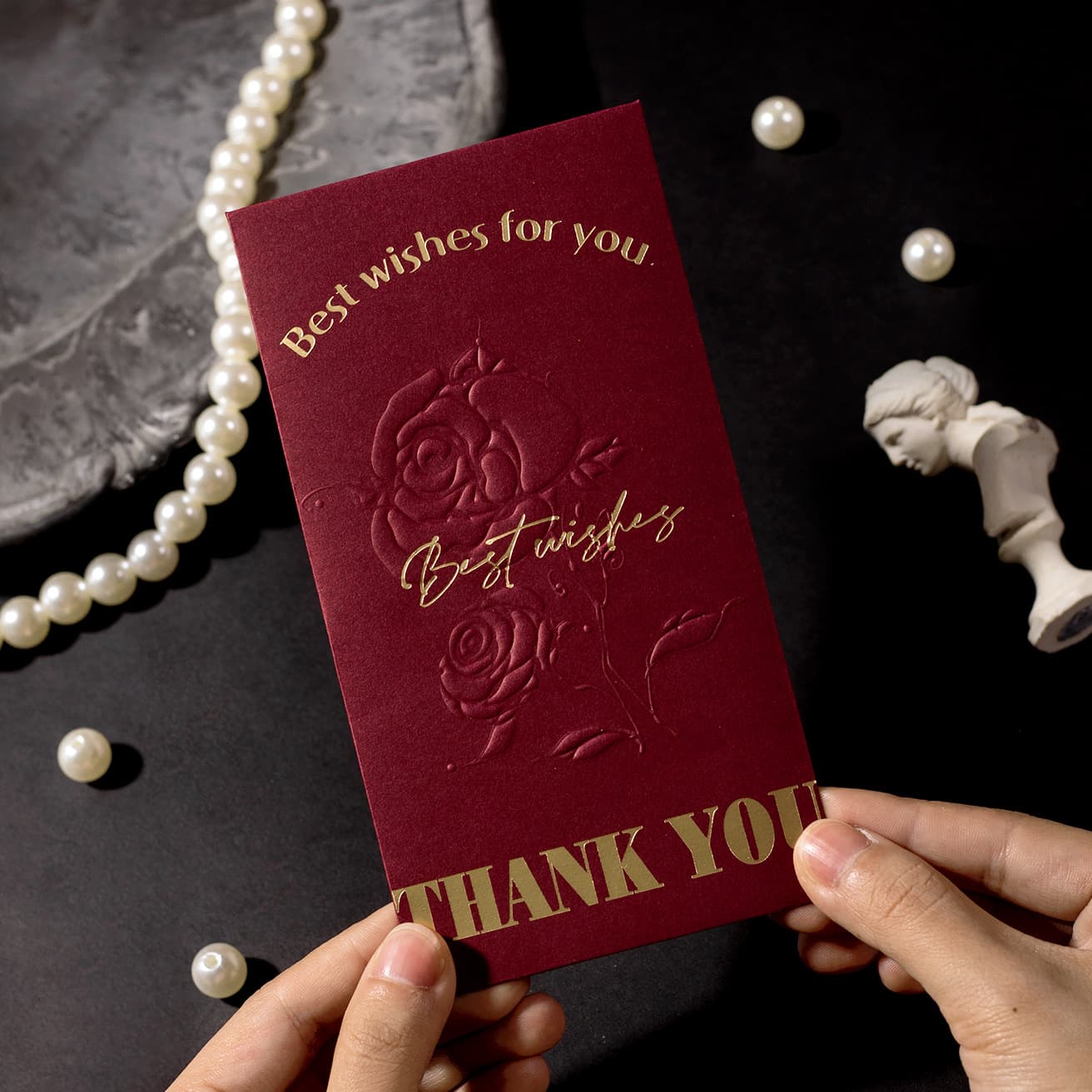 High-Quality Burgundy Universal Wedding Red Envelopes for Joyful Gifts, Lucky Money Packets with "Double Happiness" Design, Embossed Gold Craftsmanship