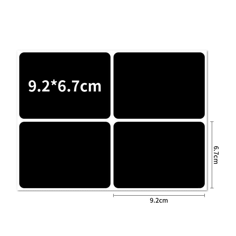 Amazon Waterproof Erasable Labels Black PVC Self-Adhesive Sticker Paper for Glass Bottles In Stock Chalkboard Stickers