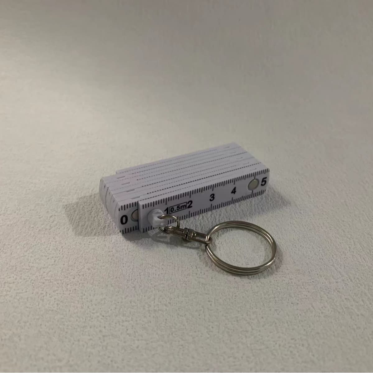 0.5-Meter 10-Fold Keychain Plastic Folding Ruler, Plastic Folding Ruler, Advertising Promotional Gift Folding Ruler