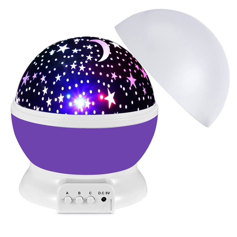 Starry Sky Atmosphere Projection Lamp 7-Color Star Light Bedroom Night Light Moon Star LED Ambient Light