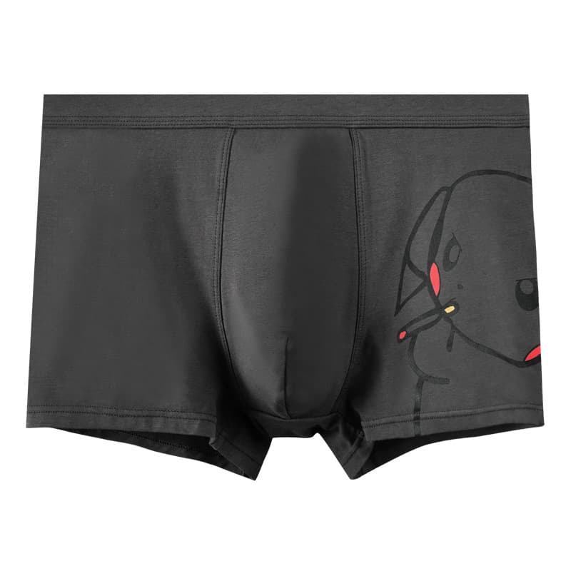 2039 Cotton Boxer Briefs for Men, Breathable Shorts, Cartoon Style, Cute and Trendy Four-Corner Underpants