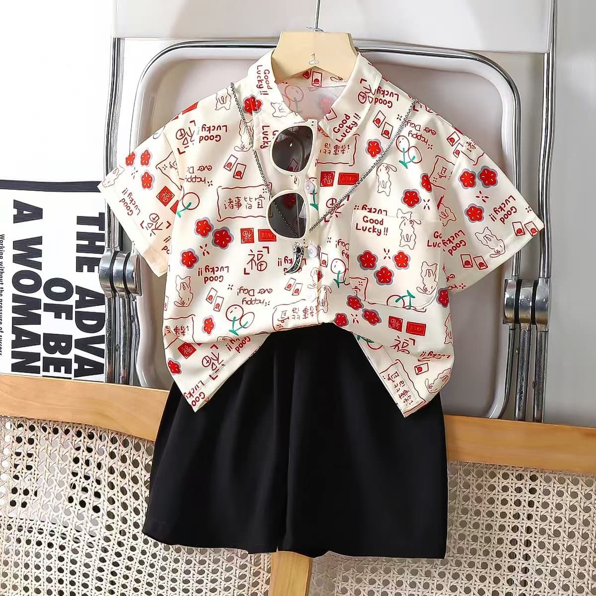 New Two-Piece Set Fashionable Children's Shirt and Jacket Wholesale
