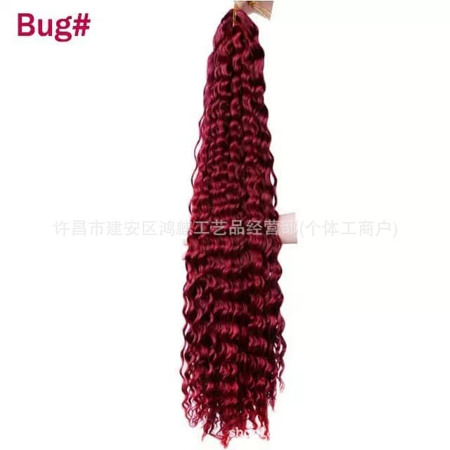 18-20inch Synthetic Hair Weft Deep Wave Crochet Hair Extensions for Export and Foreign Trade