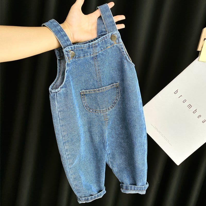 Baby Denim Overalls Spring Autumn Winter Infant Boys Girls 1-3 Years Fashionable Pants Outerwear Trendy