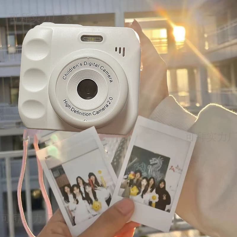 HD Dual Camera Cute Digital Camera for Campus Students, Instant Print Style, Photo Transfer to Phone, Color 12