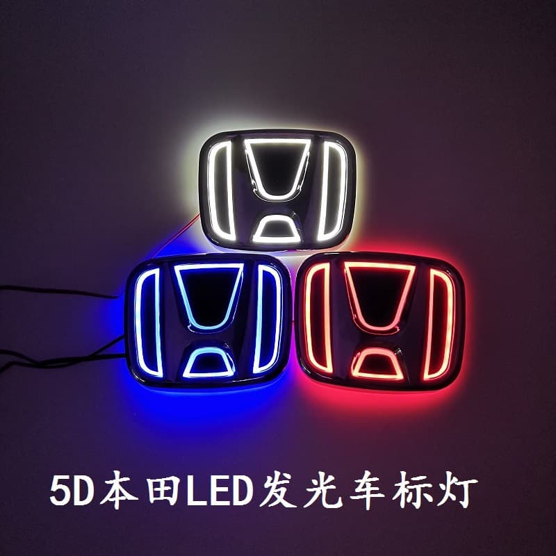 5D Car Emblem Light for Honda Fit Odyssey Civic Accord Rear Tail LED Light Emblem Modification
