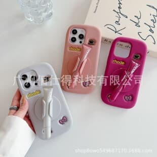 For Apple iPhone 17 Pro Max Phone Case Mirror Stand Makeup Silicone Protective Cover Cute 16/15