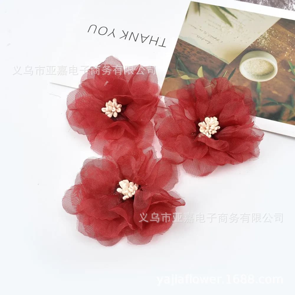 Artificial Wedding Flowers Red DIY Materials Roses Peonies Hydrangeas Fake Flowers Premium Realistic Look