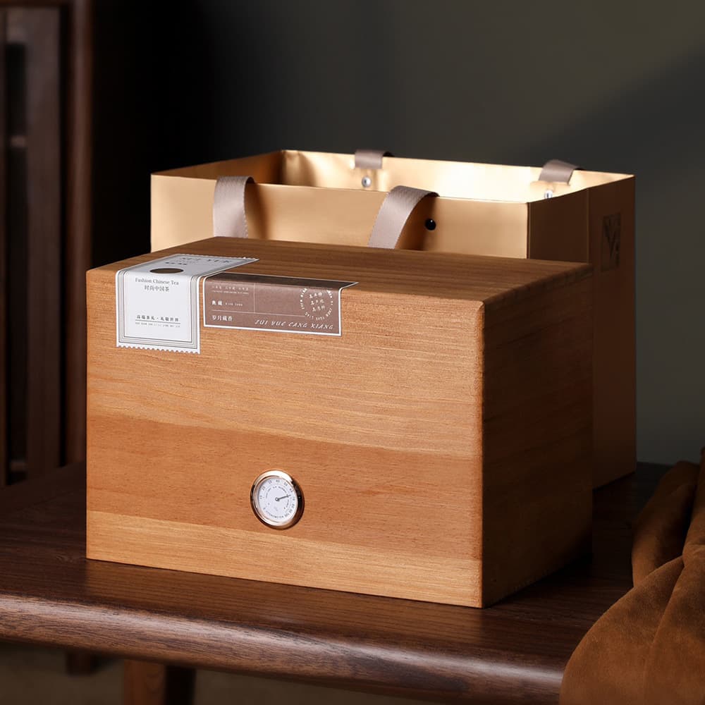 Tea packaging: aged, fragrant loose tea, Fuding aged white tea, wooden box, empty gift box, Pu'er loose tea packaging box, high-end.