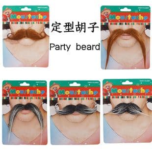 Masquerade Costume Performance Prop Mustache Fake Beard Realistic Facial Hair Party Supplies Men's Mustache Halloween