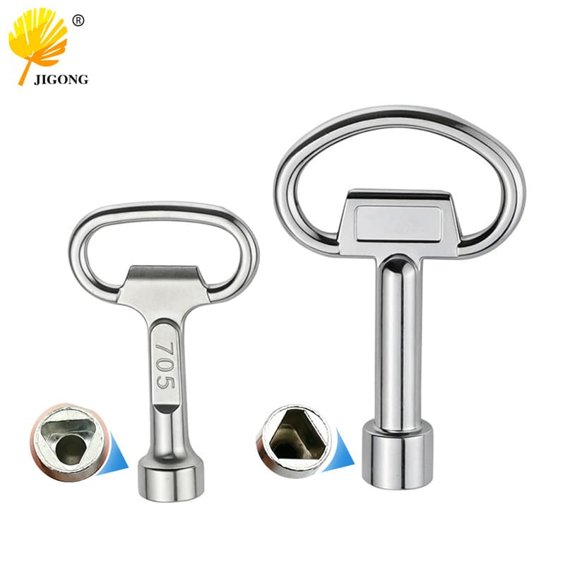Multi-purpose triangle key Tap water valve triangle wrench Motor box cabinet door Elevator door locking valve key