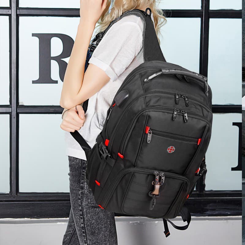 Cross-border Swiss Army Knife family backpack business computer bag middle school student bag outdoor travel bag custom logo