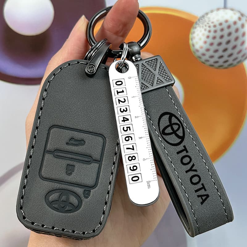 High-end Car Key Case For Toyota Avanza Raize Yaris Suitable For Large Fat Models Made Leather Metal