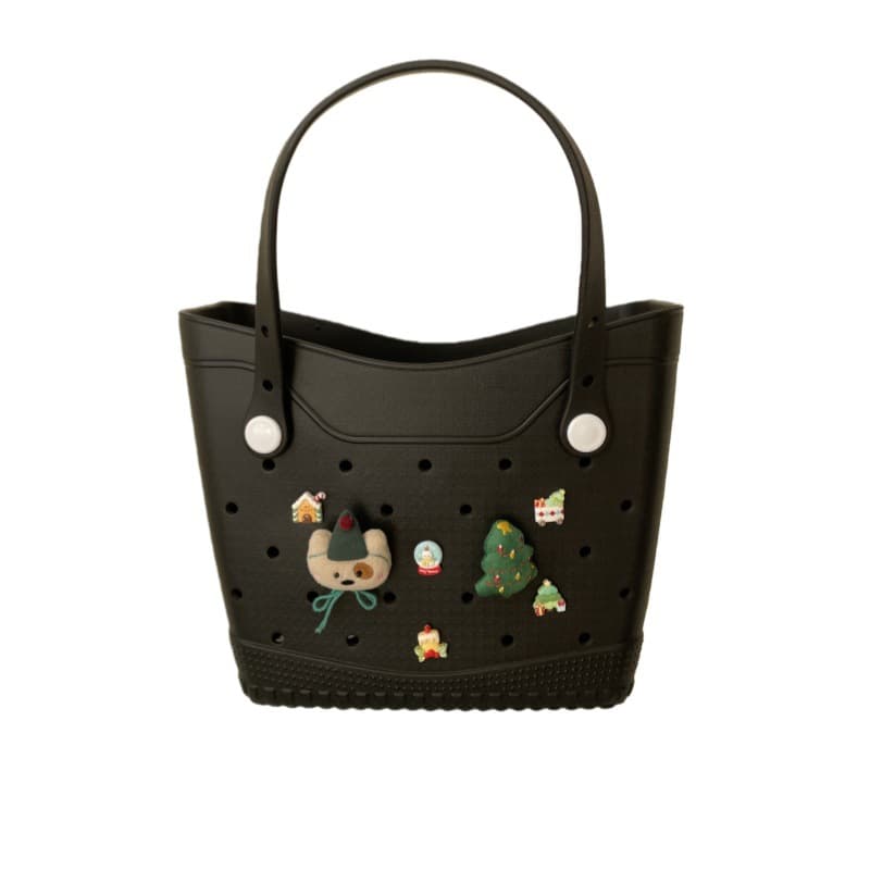 2025 New Handbag EVA Hole Bag Summer Beach Vacation Waterproof Handbag DIY Cross-border