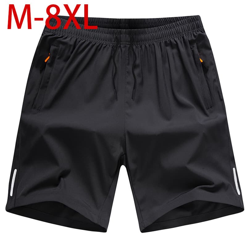 Men's Summer Sports Shorts, Cross-Border Big Size, Breathable Quick-Dry Mid-Length Shorts with Printed LOGO, Trendy Beach Shorts