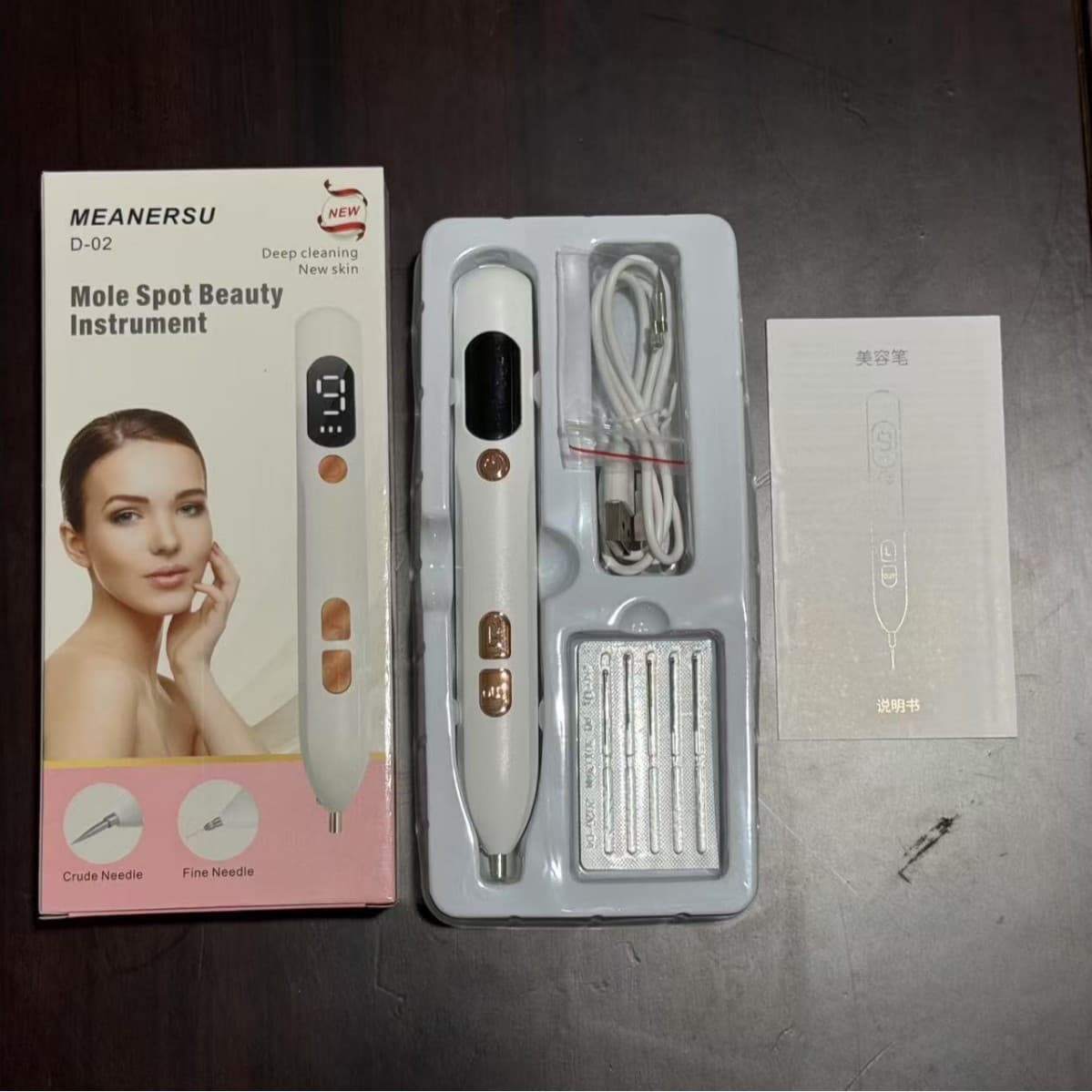 Cross-border Manufacturer Electric Mole Removal Pen Beauty Device, Handheld Rechargeable Mole Removal Pen for Home Use