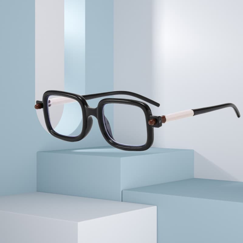Ultra-light square frame high-definition blue light blocking reading glasses, middle-aged youth-enhancing stylish bifocal reading glasses