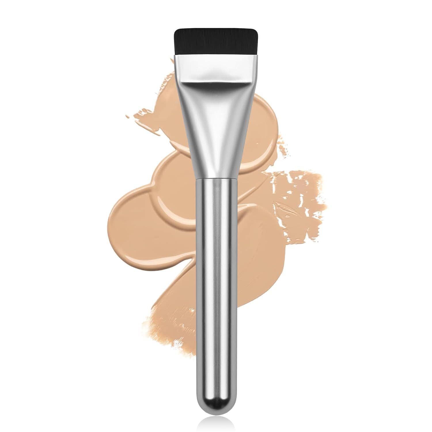 Flat Foundation Brush Korean Style Makeup Brush Scraper Facial Brush for Foundation Facial Makeup Brush Mixing Cream Foundation Brush