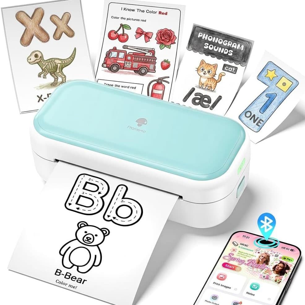 Phomemo M03C Mini Sticker Thermal Printer DIY Mobile Phone Bluetooth Family Children's Sticker Printer