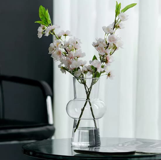 Free shipping on behalf of the entrance vase, antique style French colored vase, high-end living room dry branch glass vase