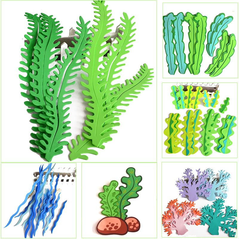 Kindergarten classroom environment layout wall decoration materials supplies *foam coral *foam seaweed aquatic plants