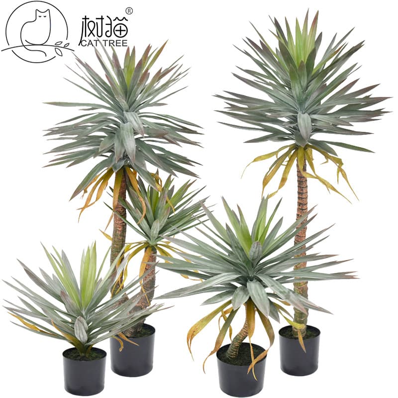 High-quality Artificial Dragon Tree 160cm Ponytail Palm Tree Indoor Decorative Bonsai Plant Potted Plant Factory Direct