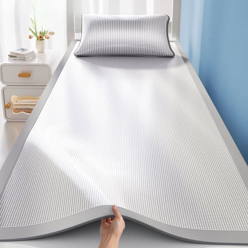 Student Dormitory Ice Silk Mat Three-Piece Set New Style Machine Washable Single Mat Summer Air Conditioner Cooling Sheet
