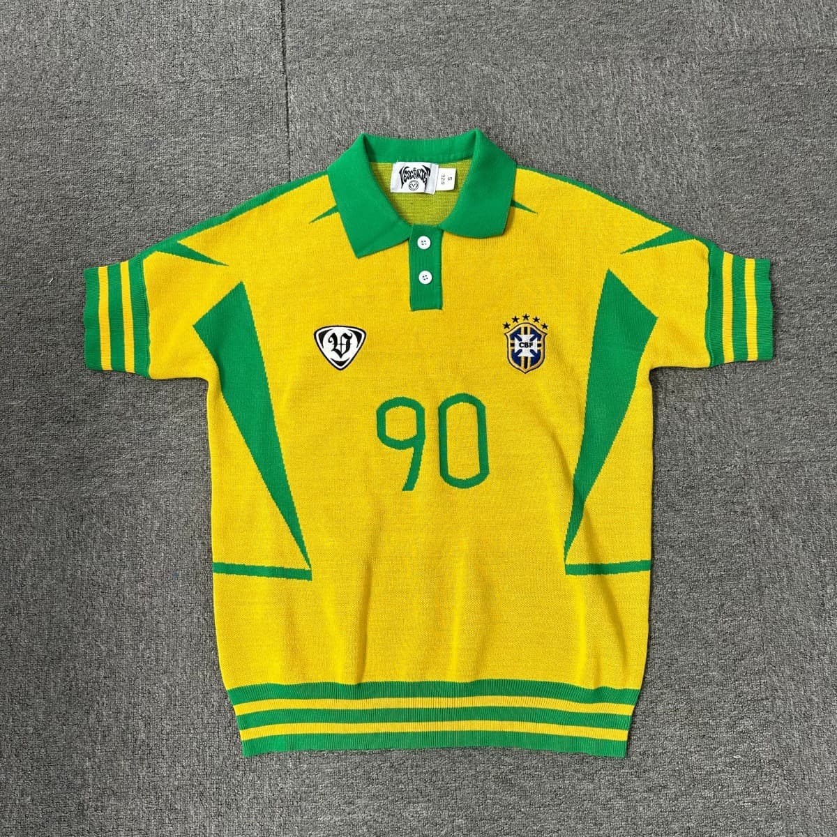 Vescartes Brazilian Jersey Embroidered Baggy Sports T-Shirt