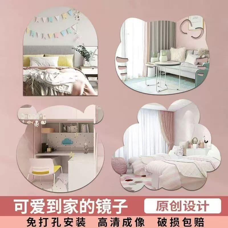 Acrylic Creative Mirror Wall Sticker, No-Drilling Home Full-Length Mirror, Bathroom Dormitory Dressing Mirror, Self-Adhesive Soft Mirror