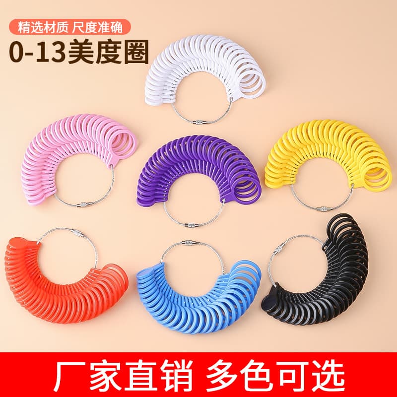 Factory Direct Mido Ring Sizer Measuring Tool Finger Circumference Size Number Gauge Plastic Measuring Rings