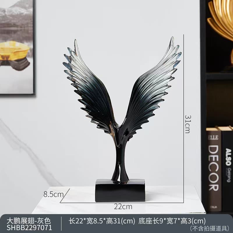 New Transparent Resin Artwork, Soaring Eagle Ornament, Home Entrance TV Cabinet Decoration, Ideal Housewarming Gift