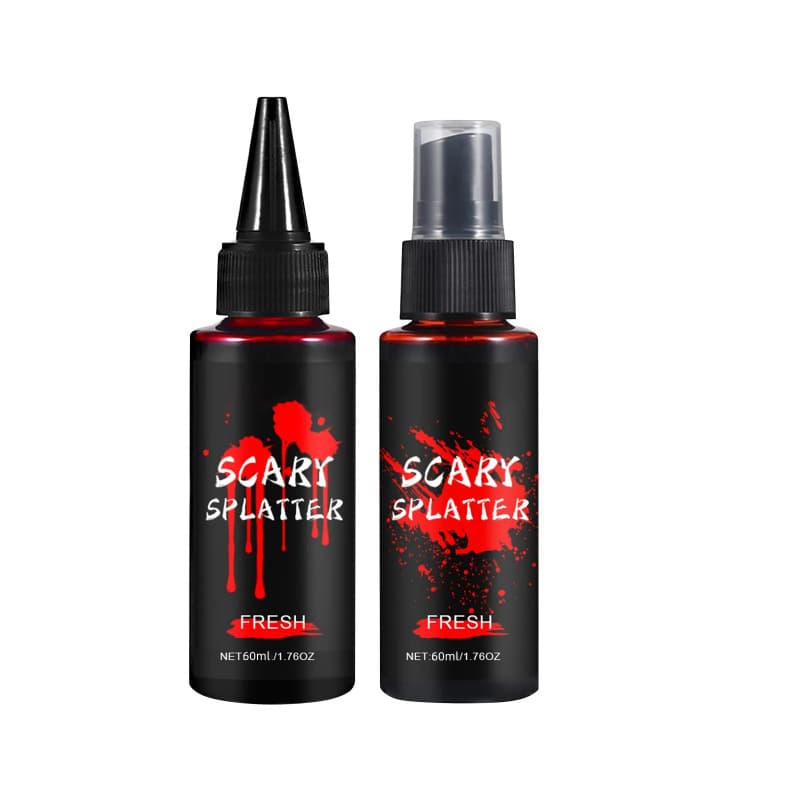 60ML Spray Fake Blood for Halloween Decoration, Movie Props, Vampire Artificial Blood Bag Capsule