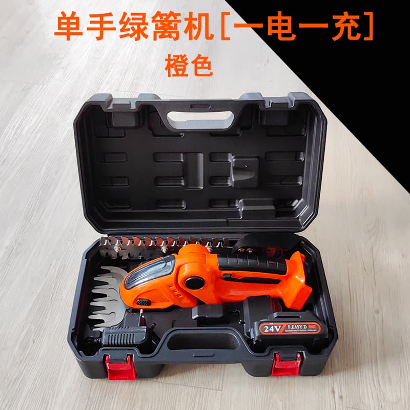 Electric Hedge Trimmer 2-in-1 Rechargeable Pruning Shears Grass Cutter Garden Trimmer One-Hand Lithium-Ion Hedge Trimmer