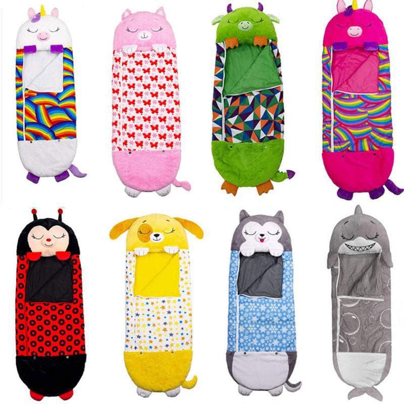 New Cross-Border Amazon Kids Sleeping Bag Foldable Pillow Cartoon Animal Kids Sleeping Bag Anti-Kick Kids Sleeping Bag