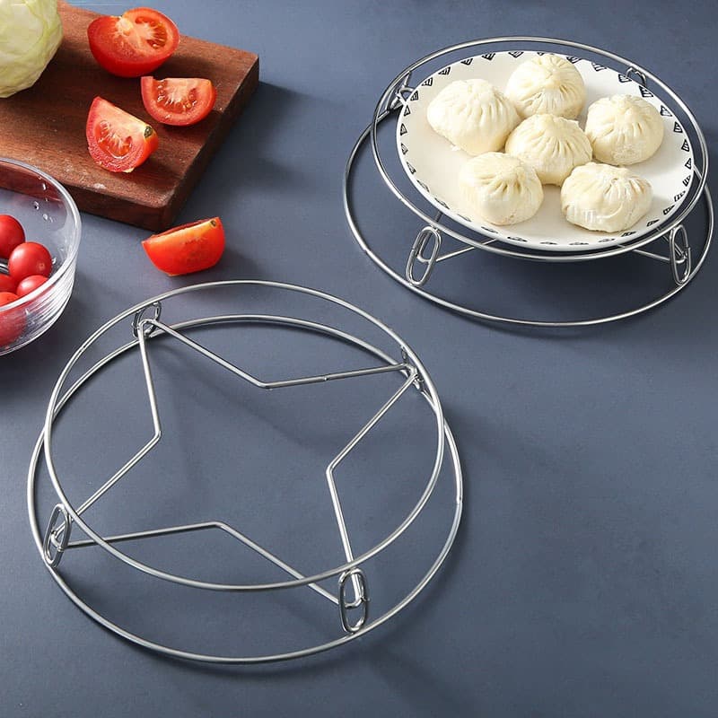 Kitchen Multifunctional Storage Rack Heat Insulation Pad Pot Rack Stainless Steel Pot Countertop Storage Rack Pot Rack Steam Rack