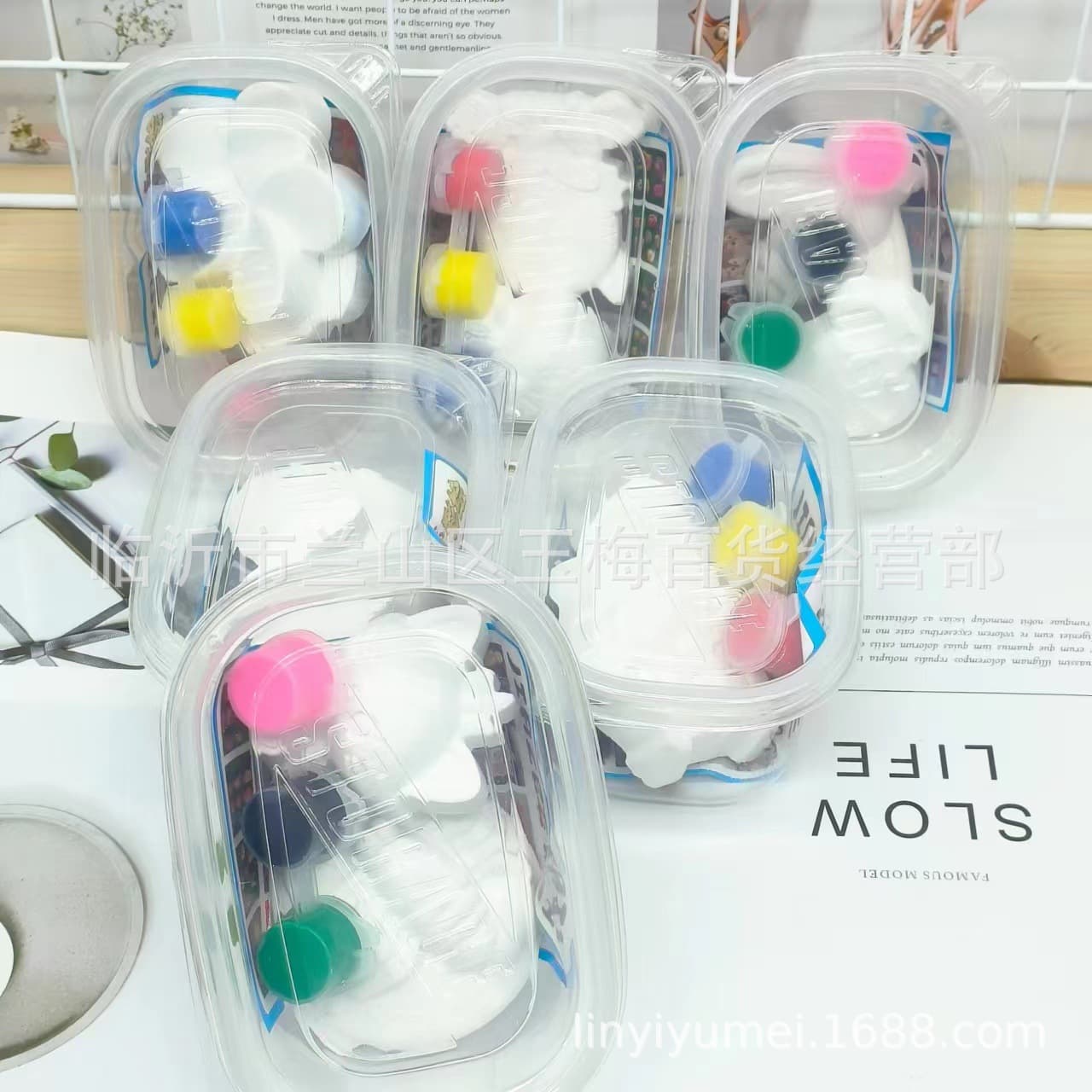 Children's boxed graffiti plaster dolls Handmade toys painted plaster dolls Painted children's plaster dolls