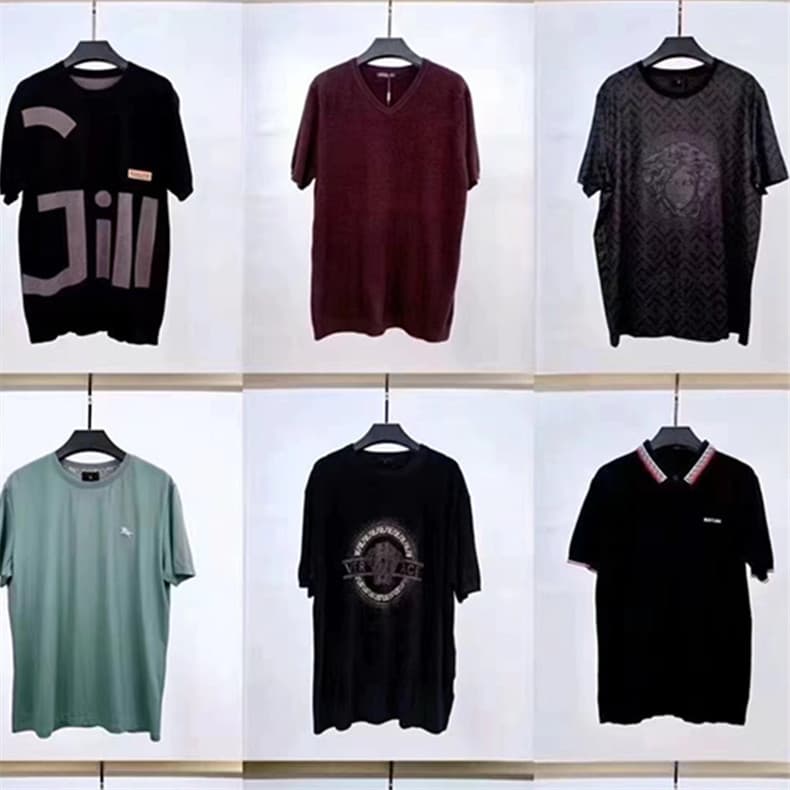 Cross-border Amazon Foreign Trade Export New Men's Clothing Tencel Short Sleeve Knitwear Polo Collar Men's Short Sleeve Top
