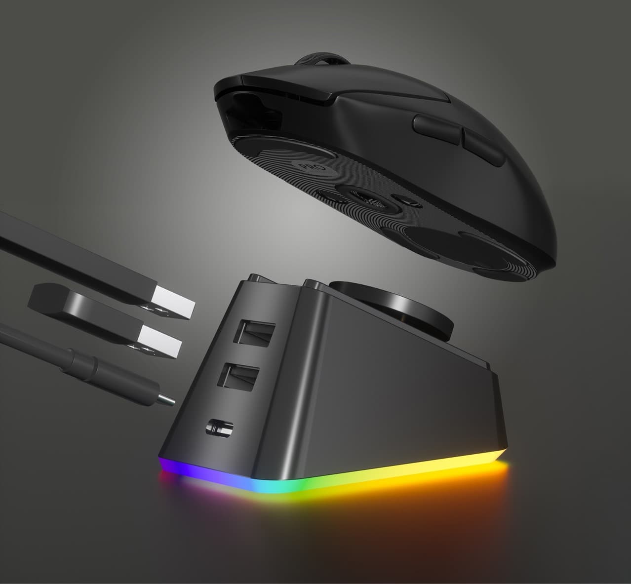 Compatible with LuoG Dog King GPW wireless mouse charging dock G502 wireless G703 mouse G903 conversion module