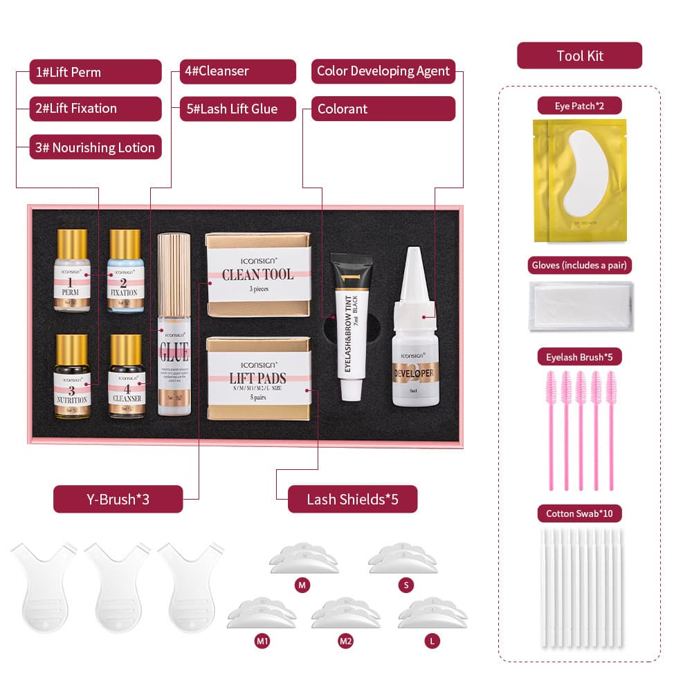 Cross-border LASHLIFT Perm and Dye 2-in-1 Eyelash Perm and Eyebrow Tint Cream, Keratin Eyelash Perm Kit, Cold Perm Eyelashes