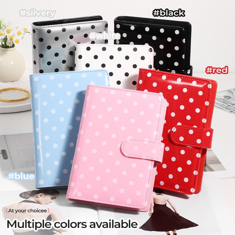 Cross-border A6 Magnetic Notebook PU Cover Detachable Polka Dot Ledger Savings Book High Appearance Money Saving Notebook