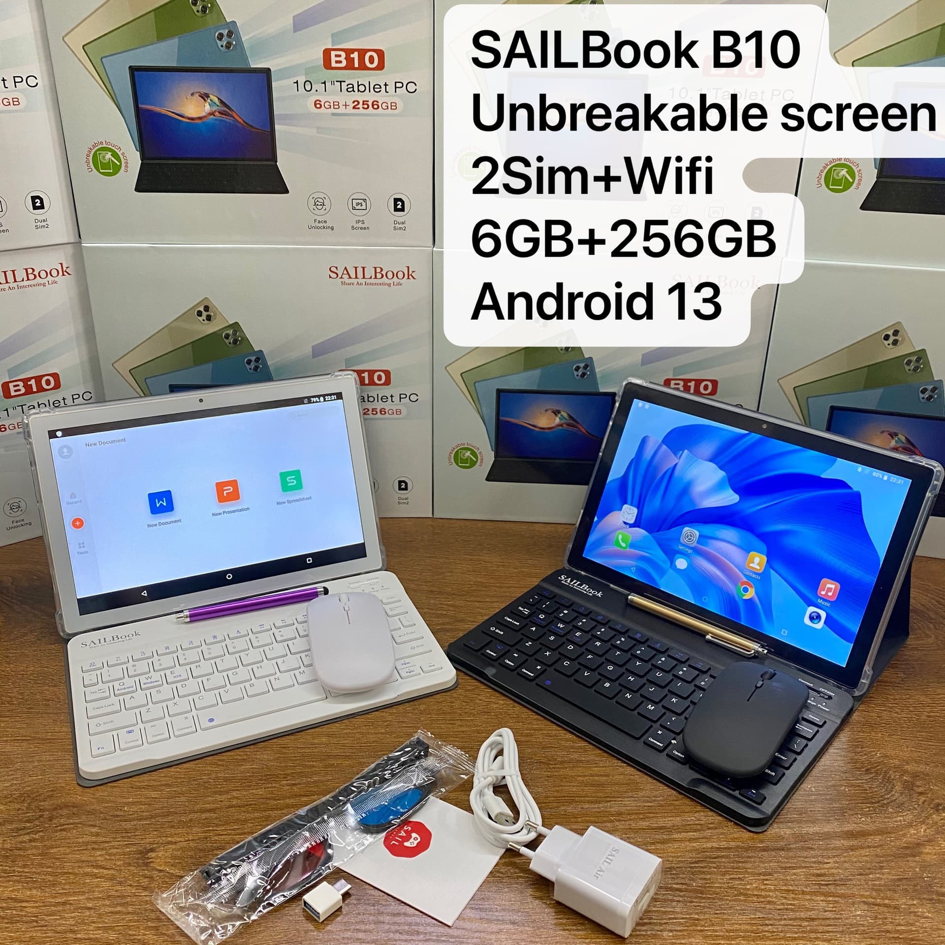 New Model Tablet PC SAILBook B10 Cross-Border 10.1-Inch Unbreakable Screen