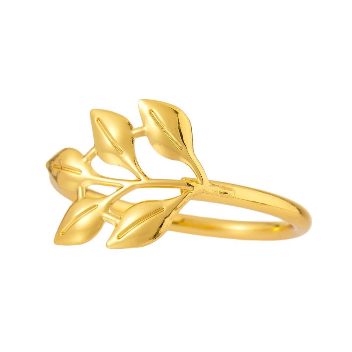 Cross-border gold leaf napkin ring, willow leaf napkin buckle, wedding banquet hotel table setting cloth ring