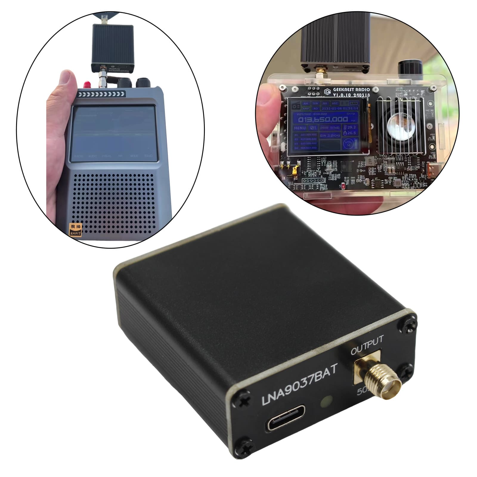 10k-6GHz Full-Band Low-Noise Amplifier, 9037BAT-LNA RF Amplifier